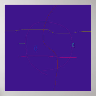 Djupt Lila med minimalistiskt Inslag Poster