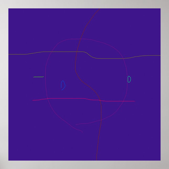 Djupt Lila med minimalistiskt Inslag Poster (Framsidan)