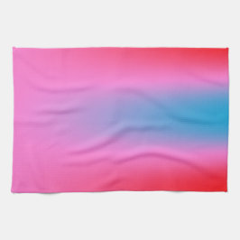 Djupt Magenta Rosa till Red & Blue Auric Ombre Kökshandduk
