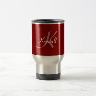 Djupt - röd Monogram Resemugg