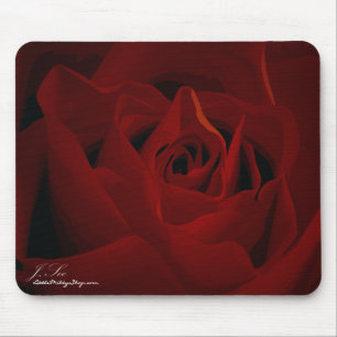 Djupt - röd ros Mousepad Musmatta