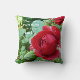 Djupt - röd rosknoppen kudder kudde