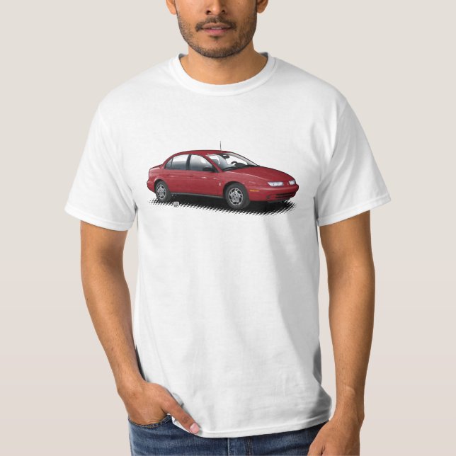 Djupt - röd Saturn SL2 t-skjorta Tee Shirt (Framsida)