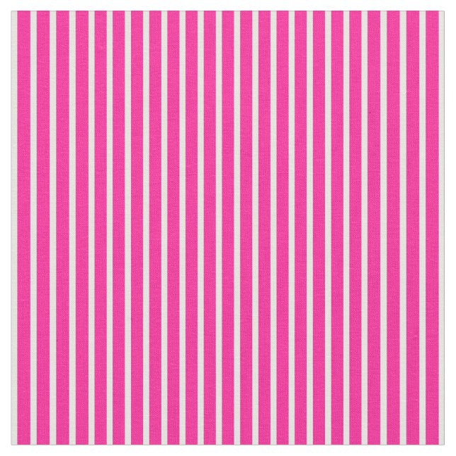 Djupt Rosa & färgkräm, stripe/länt Mönster Tyg (Närbild)