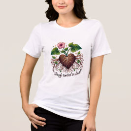 Djupt rotad i Kärlek Heart Träd design T Shirt
