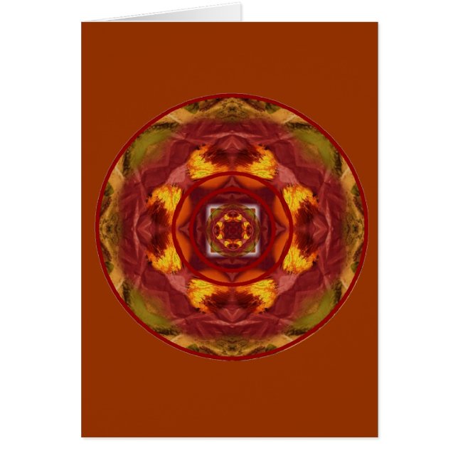 Djupt rotade Chakra Hälsningskort (Framsidan)