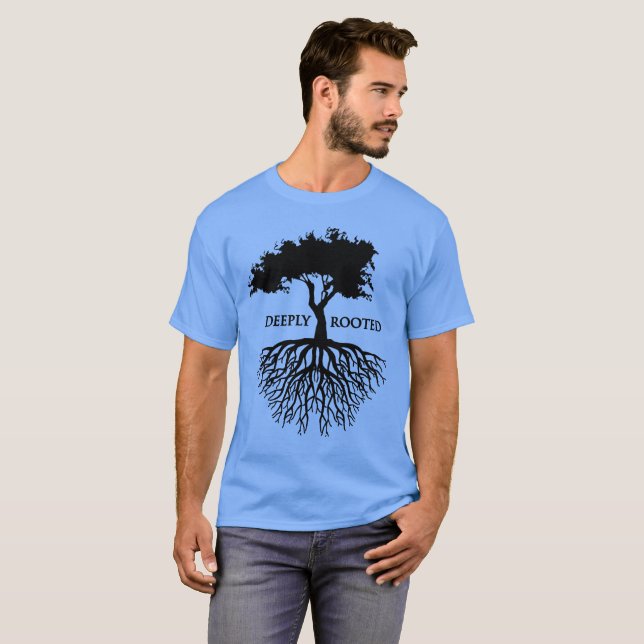 Djupt rotat t-shirt (Hel framsida)