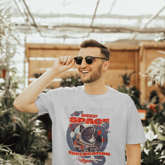 Djupt rymdprospektering - kattastronaut t shirt (Skapare uppladdad)