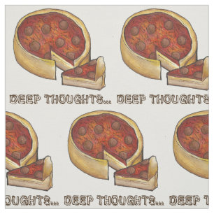 Djuptänka Deep Dish Pepperoni Pizza Foodie Tyg