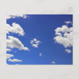 Djupvita fluffymoln från Blå himmel, foto Vykort