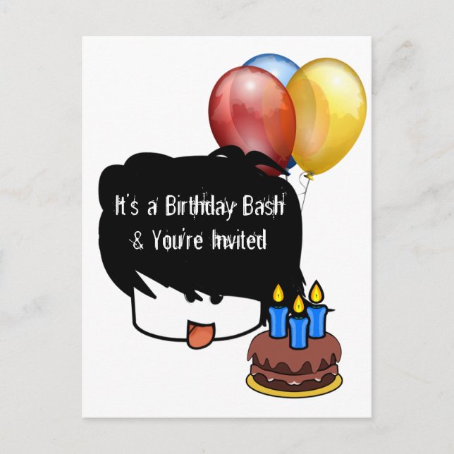 Djur 3 år gammal födelsedag inbjudan vykort (Framsida)