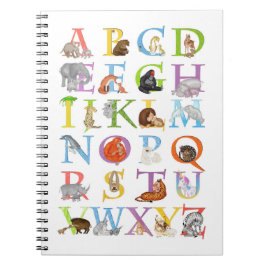 Djur ABC anteckningsbok (blå version)