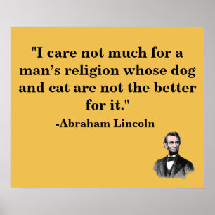 Djur affisch för älskareAbraham Lincoln