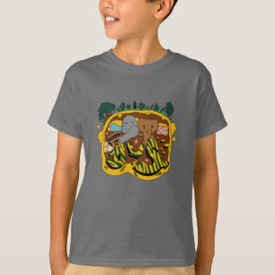 Djur åker till skolan med buss graffiti t shirt