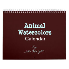 Djur Akvarell Kalender