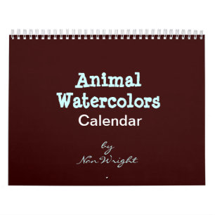 Djur Akvarell Kalender