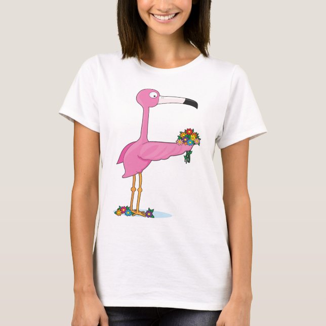 Djur alfabetFlamingo T-shirt (Framsida)