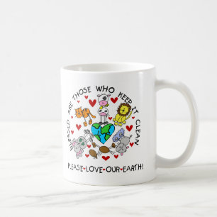 Djur älskar vår jord kaffemugg