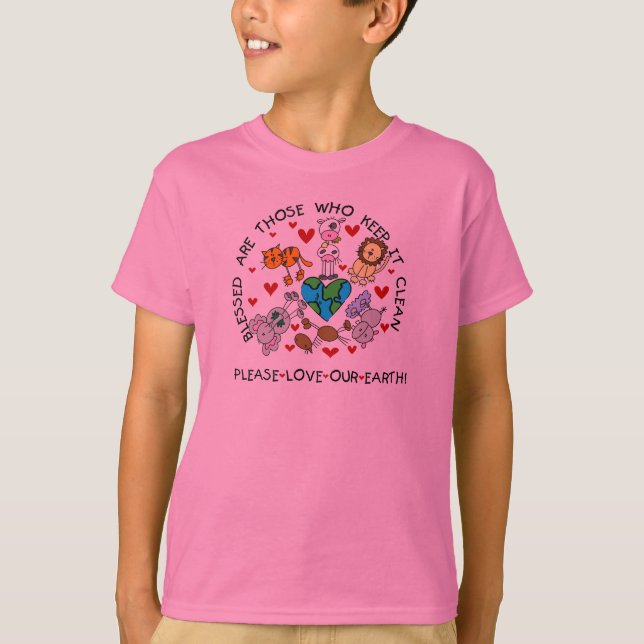 Djur älskar vår jord tee shirt (Framsida)