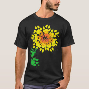 Djur älskare för rolig hund solrosbläddringsutskri t shirt