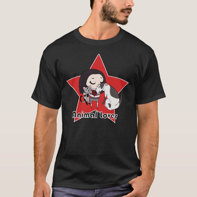 Djur älskare t-shirt (Framsida)