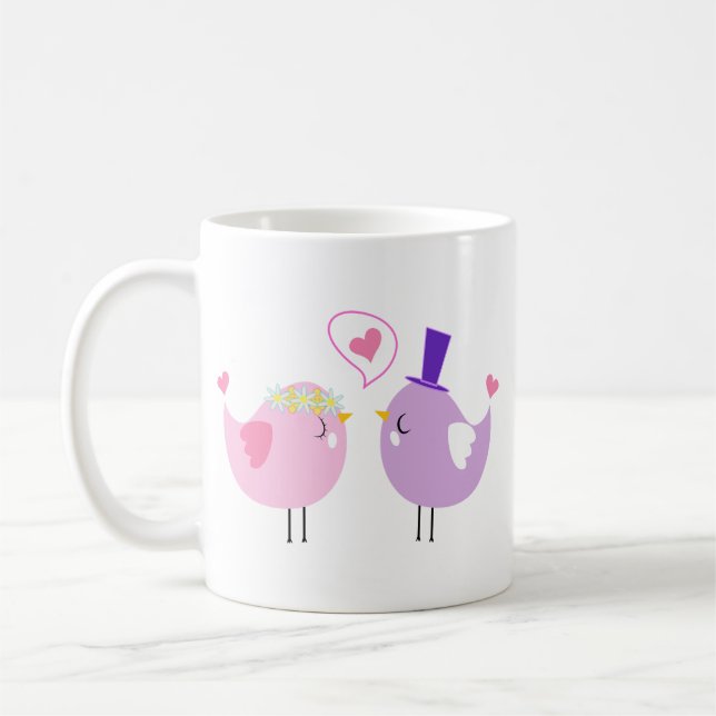 Djur Antropomorfiska Fåglar Kaffemugg (Vänster)