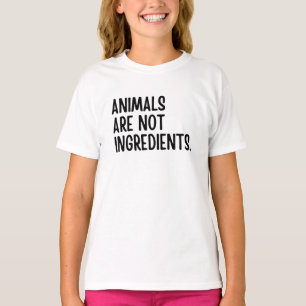 Djur är inte beståndsdelar t shirt