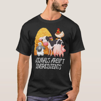 Djur Är Inte Ingredienser Roligt Veganskt Djur T Shirt