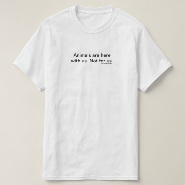 Djur är med oss den enkla skjortan (vit) tee (Design framsida)