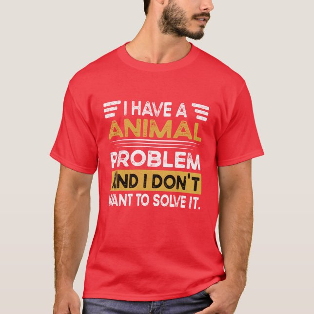 Djur är min hobby retro t shirt (Framsida)
