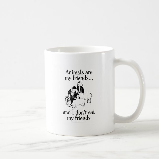 Djur är min vänner. .and som jag inte äter min kaffemugg (Höger)