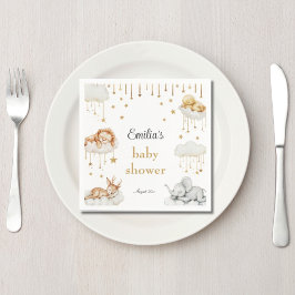 Djur av arten Guld Starry Himmel Sleeping Animals Pappersservett