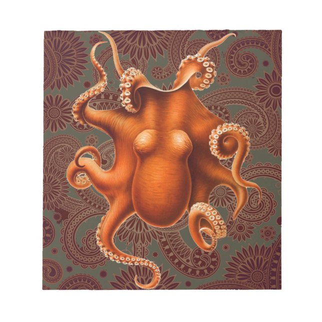 Djur av arten Octopus Sea Monster Anteckningsblock (Framsida)