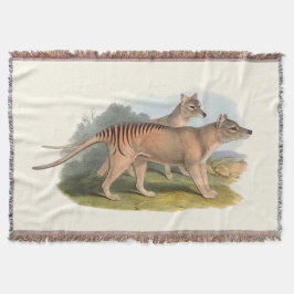 Djur av Australien den Tasmanian tigern Filt