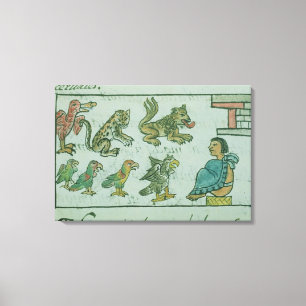 Djur av den Aztec kejsaren Canvastryck