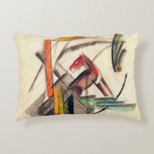 Djur av Franz Marc, Vintage Expressionism Konst Prydnadskudde