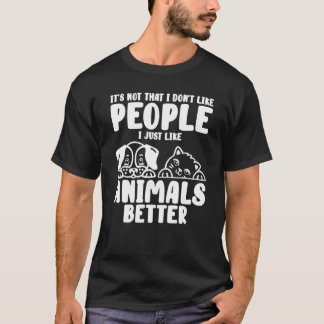 Djur Bättre Introvert Social Distansering Katt Hun T Shirt