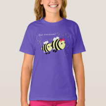 Djur, Bee Musical Lila Barn T-Shirt