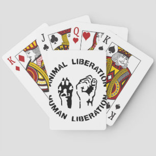 Djur befrielse - människabefrielse spel kort