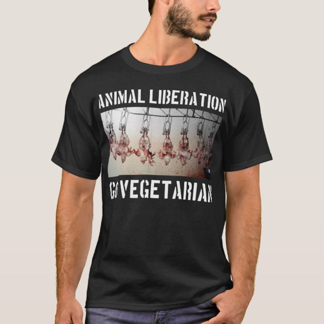 Djur befrielseskjorta (svarten) t-shirt (Framsida)