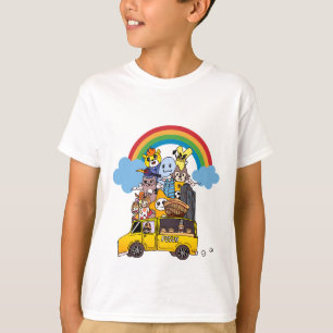Djur, bilar, regnbågar t shirt