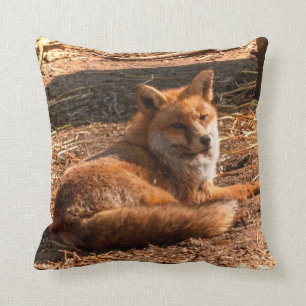 Djur bild för röd rävvild kudde