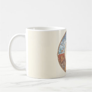 Djur bild rund underlägg klistermärke kaffemugg