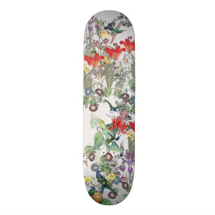 Djur blom- Skateboard för Hummingbirdfågeldjurli Bräda 20 Cm
