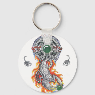 djur celtic scorpiontatuering nyckelring