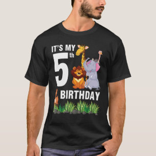 Djur dansar tillsammans Lycklig mig 5 år. Det är m T Shirt
