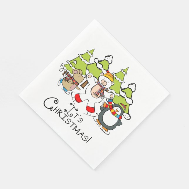 Djur Det är jul Pappersservett (Hörn)