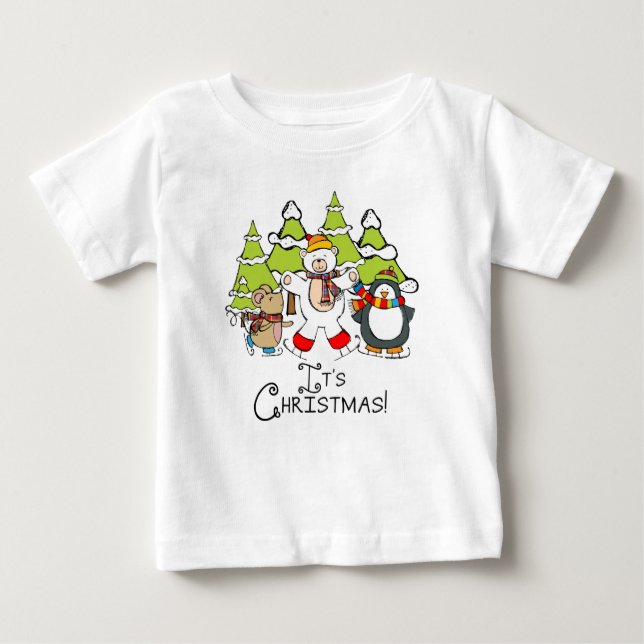 Djur Det är jul T Shirt (Framsida)