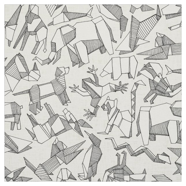 djur ditsy pärla för origami tyg (Provkarta)