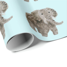 Djur elefantkonst för vild presentpapper